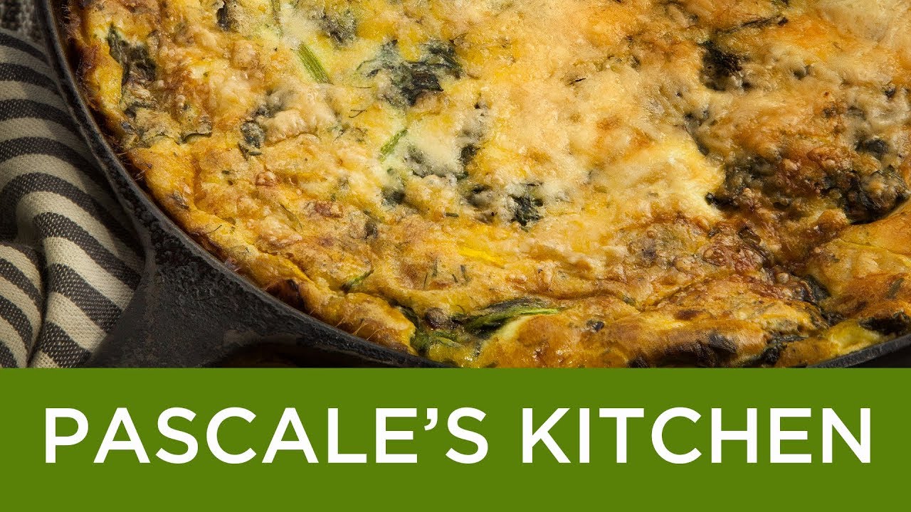 Zucchini, Spinach And Cheese Clafoutis - A savory, vegetable filled flan