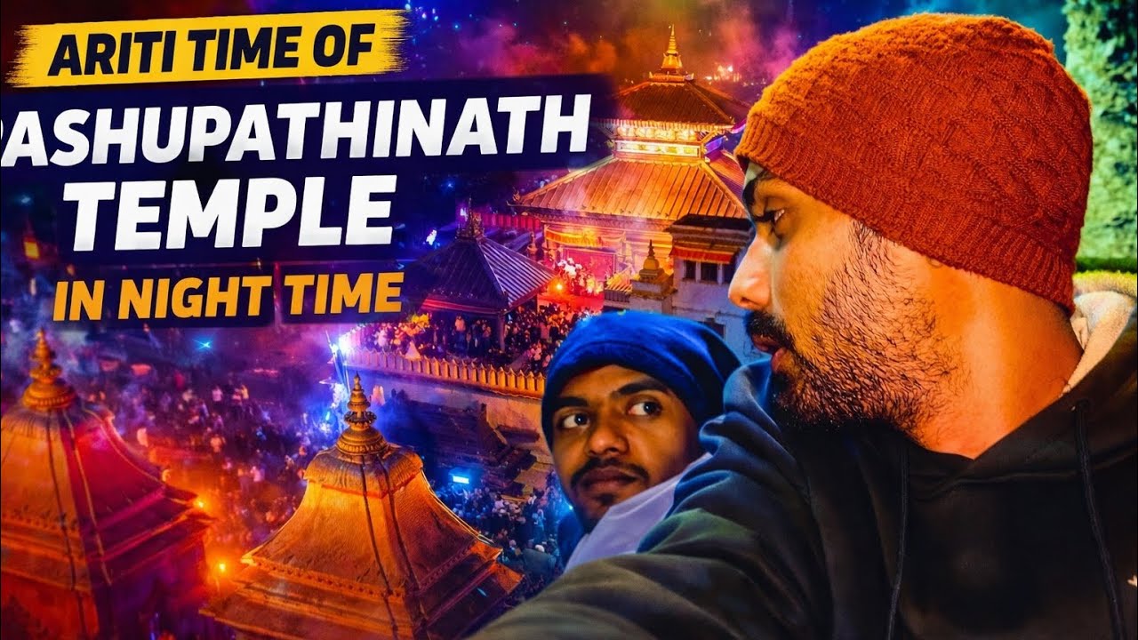 Night view of pashupathinath in arti time🛕🛕