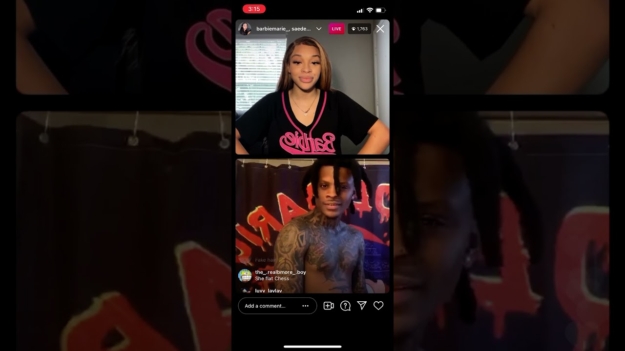 Saedemario on live with barbiemarie 😱
