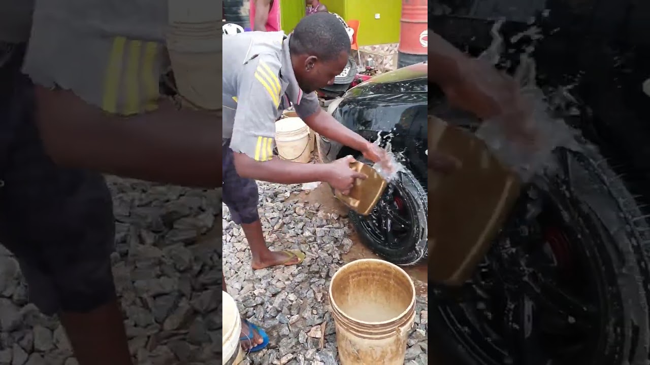 Cleaning a Dirty Peugot car - Professional Car Wash in Africa 😨