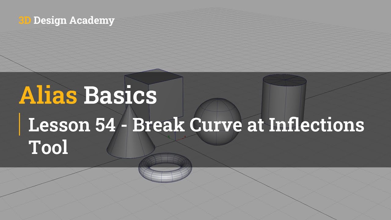 Autodesk Alias Basics Tutorials 54 - Break Curve at Inflections Tool