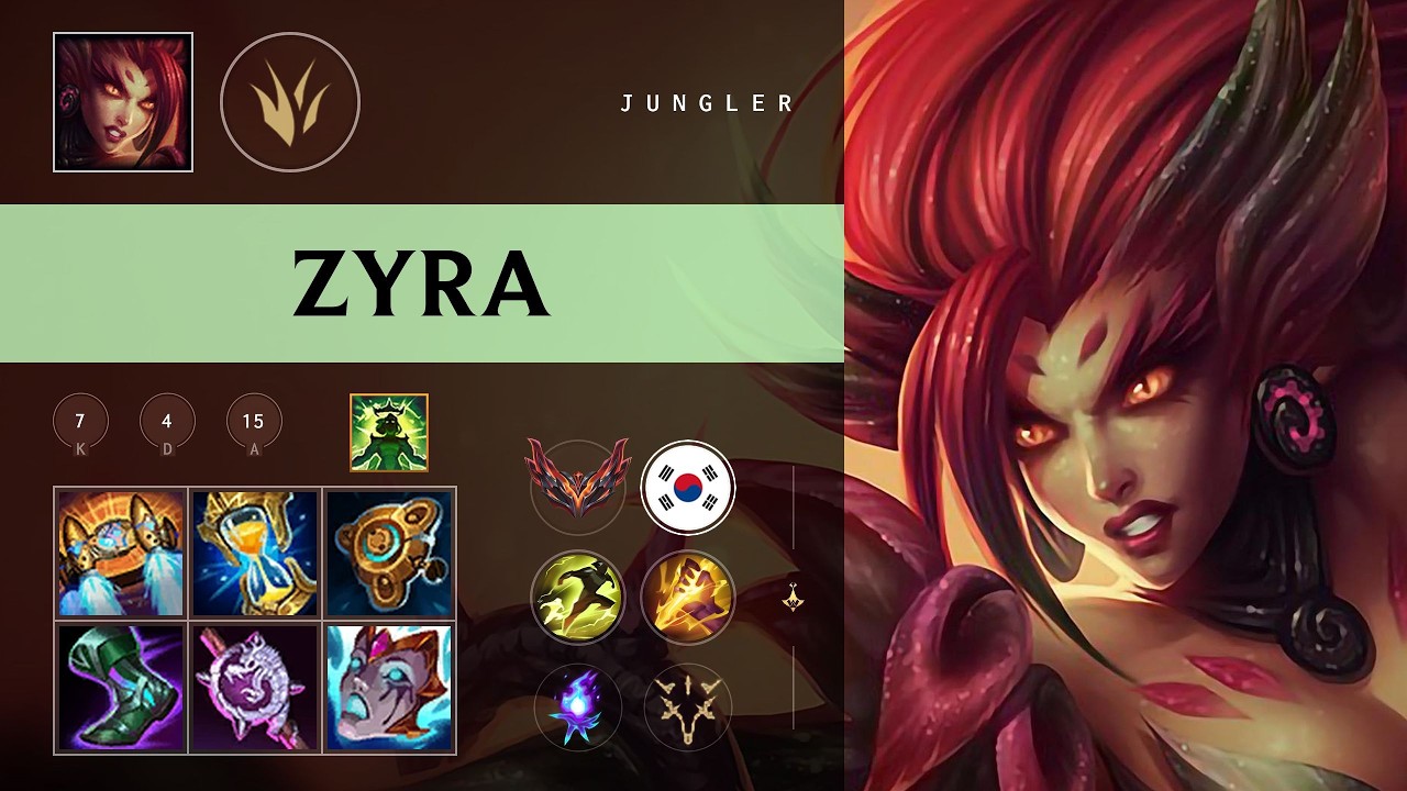Zyra Jungle vs Zac - KR Grandmaster Patch 26.09