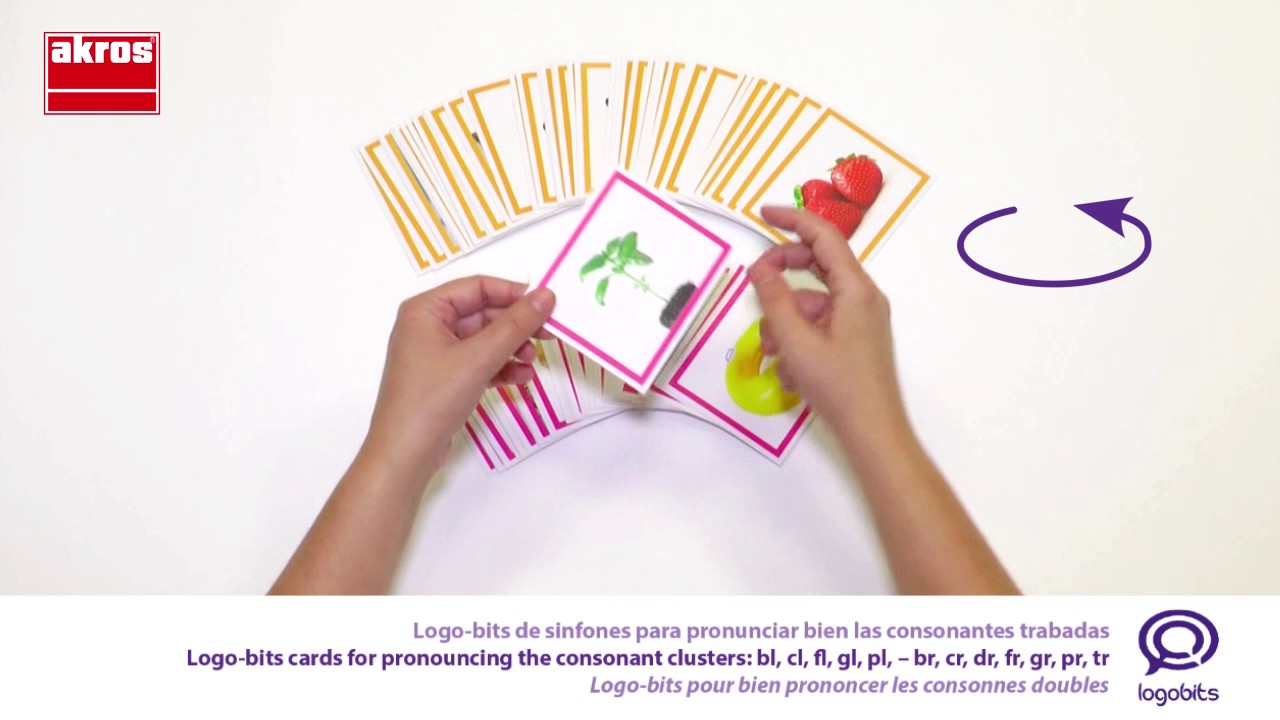 Juego de tarjetas para la pronunciación de consonantes