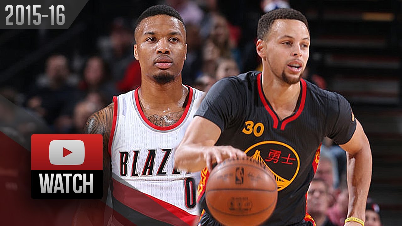 Damian Lillard vs Stephen Curry PG DUEL Highlights (2016.02.19) Blazers vs Warriors - MUST Watch!
