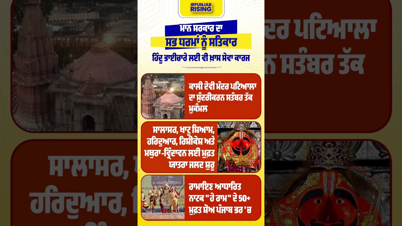 Mann government's respect for all religions, special service initiatives for the Hindu community ...