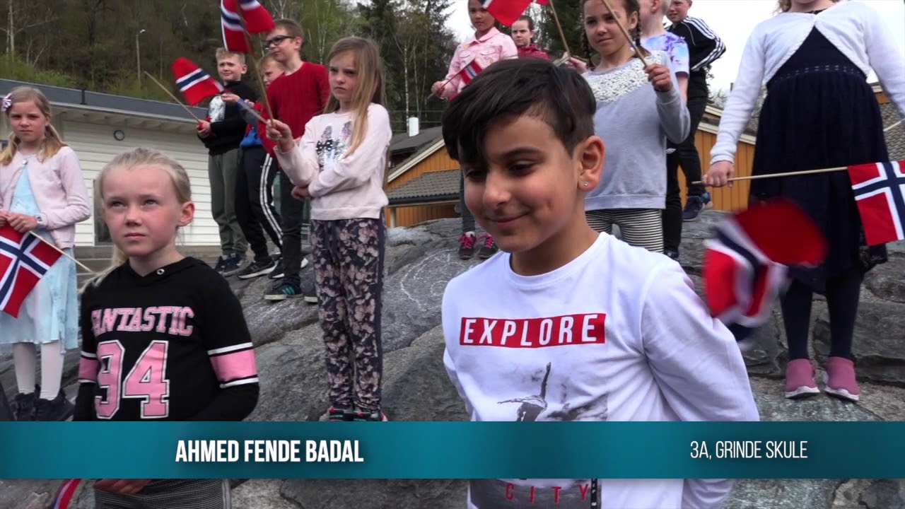 Blirbra 17.mai 2020  Tysvær Grinde skole Synger