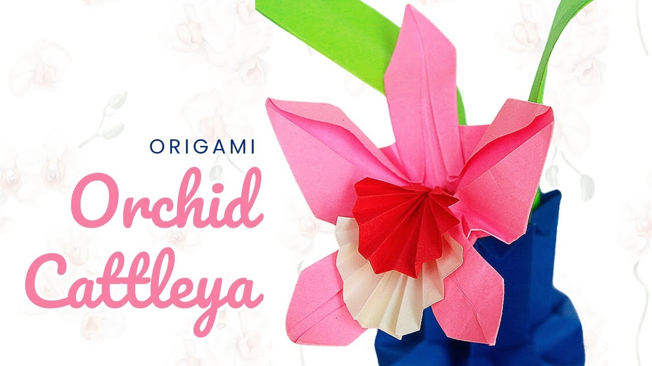 🌸 Origami Flower: ORCHID CATTLEYA (Katrin Shumakov)