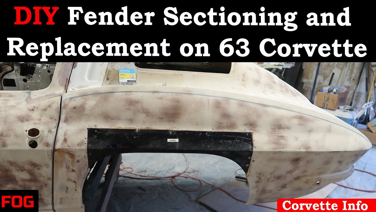DIY Fiberglass Fender Sectioning and Replacement (How To) On 63 Corvette Split Window