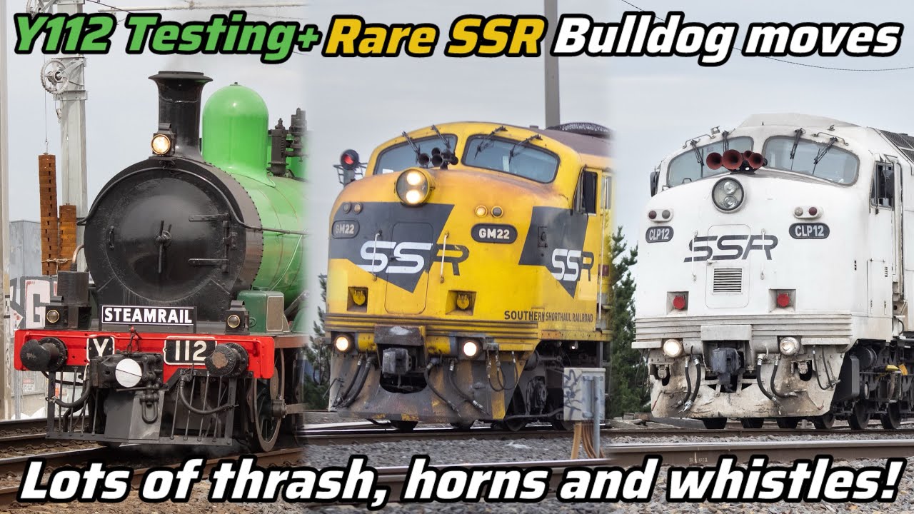 A day full of rare movements! GM Light loco, SSR Daylight grain with CLP12 & Y112 testing