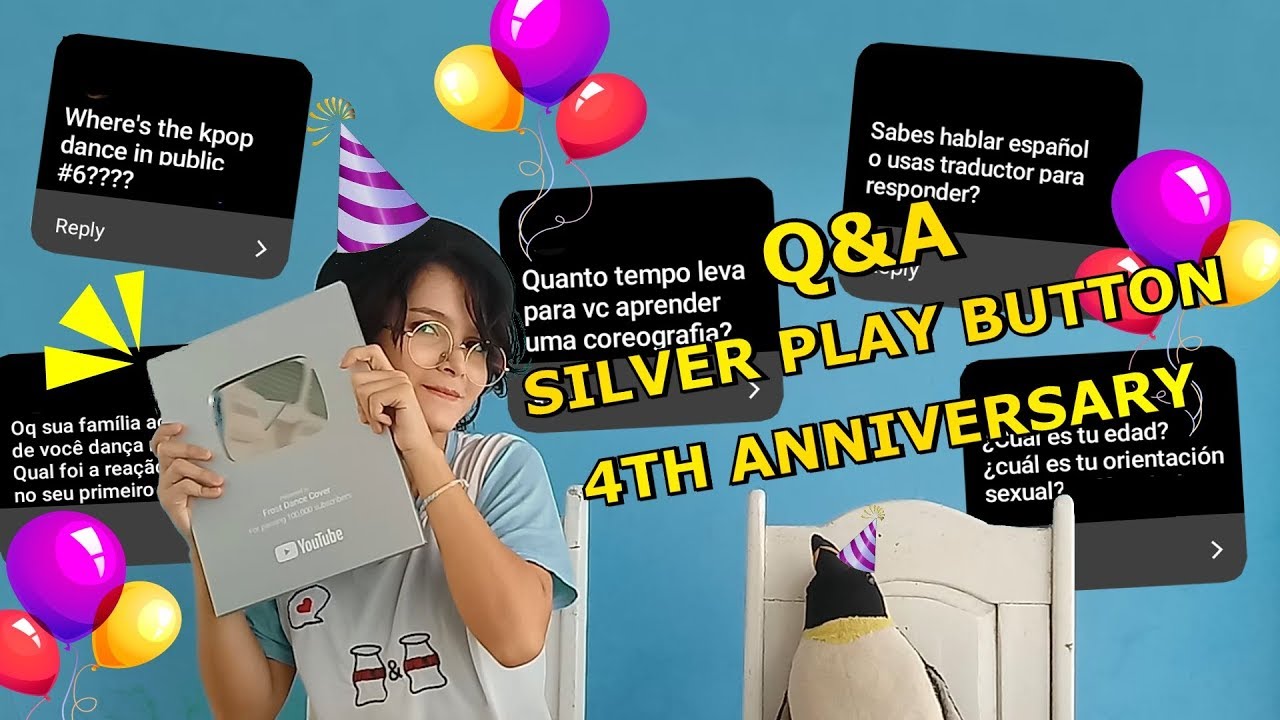 MY FIRST Q&A + UNBOXING YOUTUBE SILVER PLAY BUTTON - FROST DANCE COVER 4TH ANNIVERSARY SPECIAL