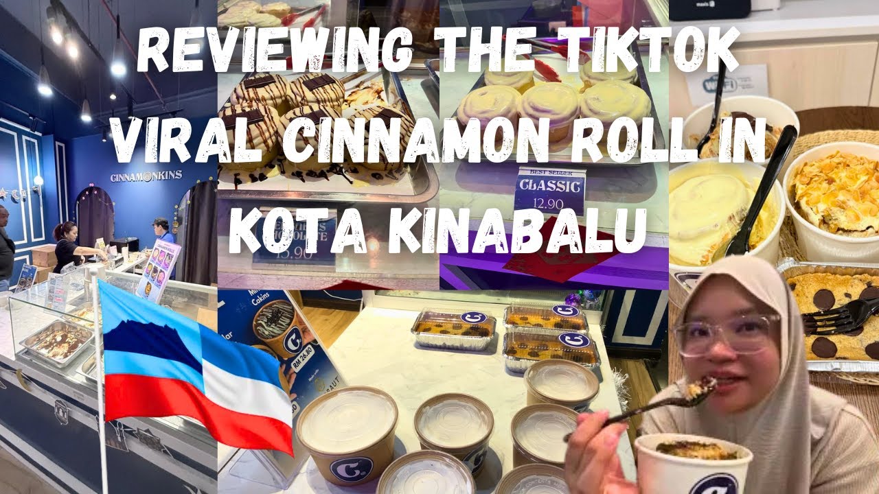 Kota Kinabalu - Sabah 🇲🇾 [PART 6]  | Trying the TikTok Viral Cinnamon Roll in KK! 🌸📱🌸