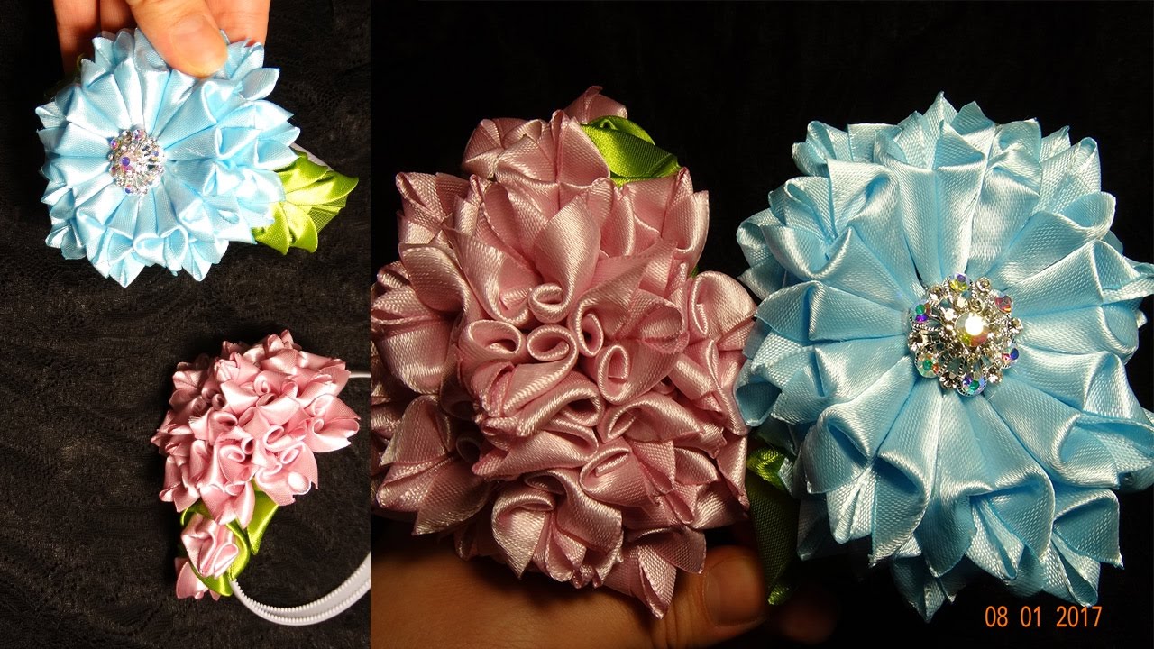 Цветок Канзаши/Flower kanzashi
