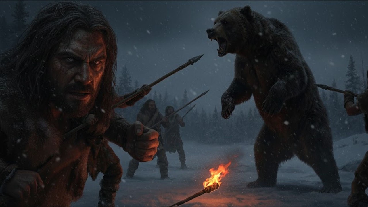 Neanderthals vs Dire Wolves & Cave Bear | Ice Age Survival Story (Ultra Realistic 4K)
