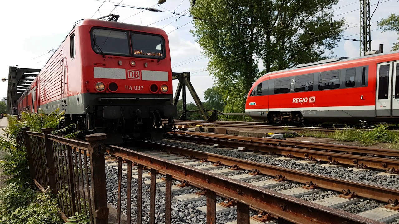 1 Stunde Zugverkehr Frankfurt Main-Neckar-Brücke [2017 komplettes Video]