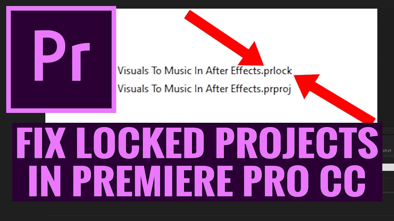 How To FIX LOCKED Premiere Pro Projects - Fix .prlock Files