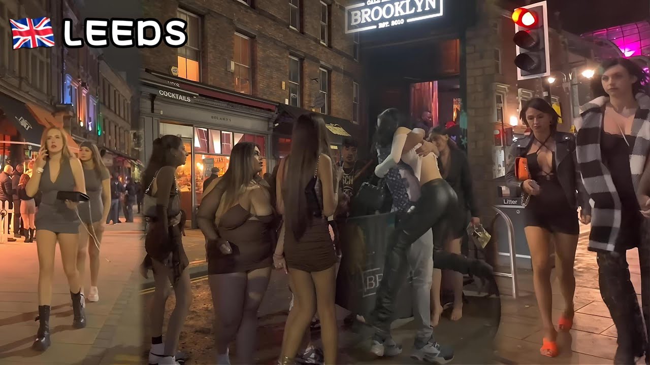WET NIGHT LEEDS CITY UK NIGHTLIFE WALKING TOUR | Street Style & Party Vibes 🌙