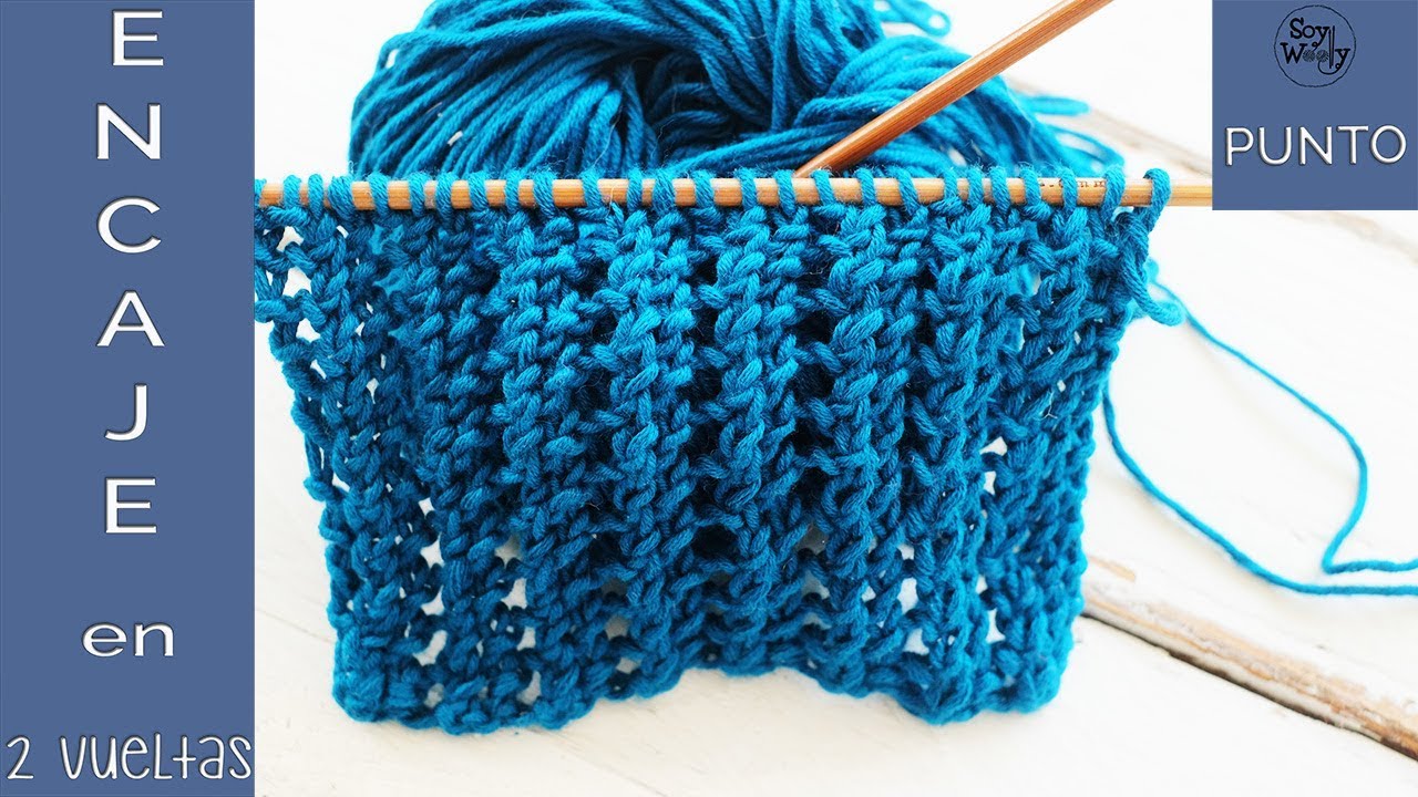 Punto de Encaje Reversible en dos vueltas (dos agujas) - Soy Woolly