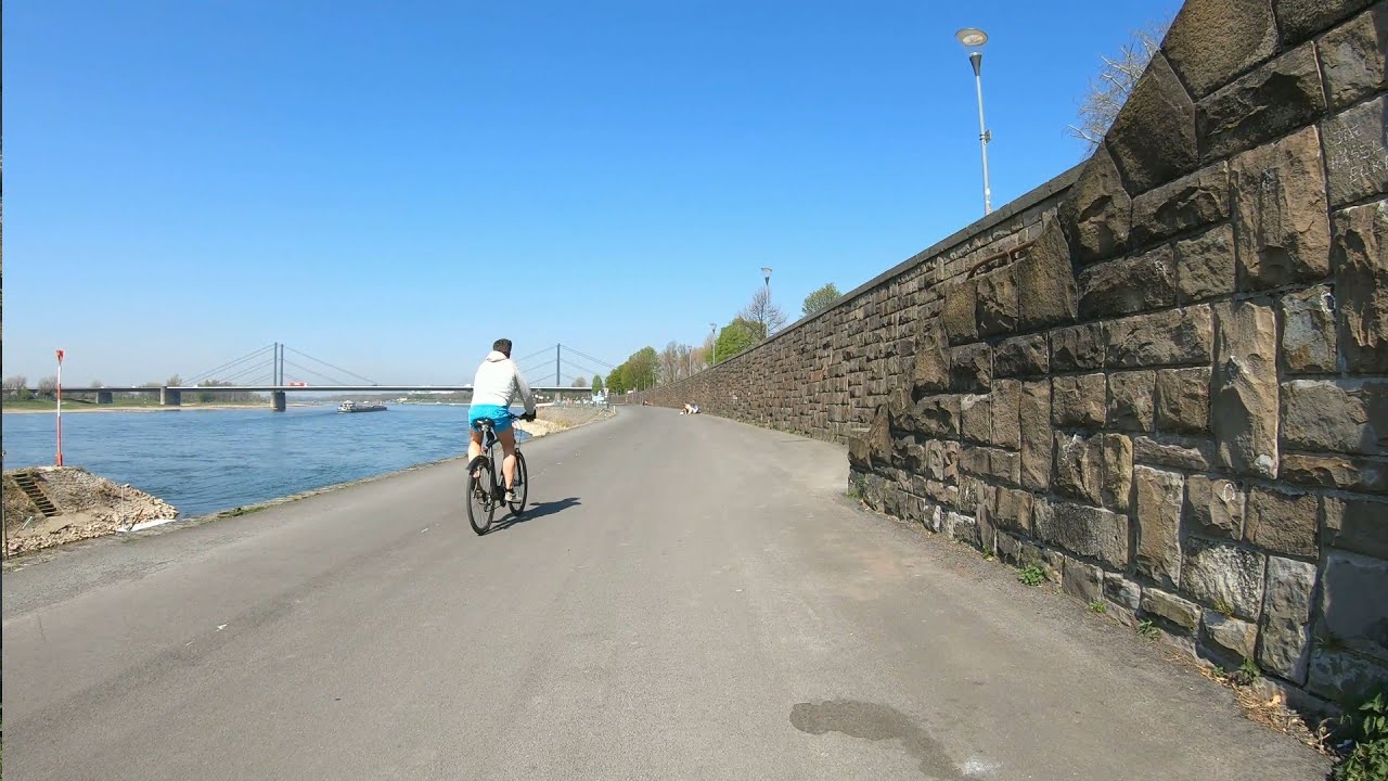 [4K] Cycling Düsseldorf | Corneliusplatz - Kaiserswerth via Golzheim, Stockum, Lohausen