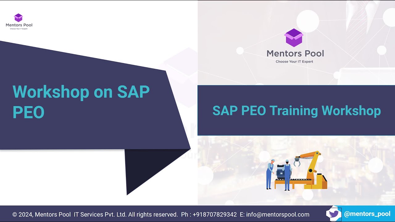SAP PEO Training & Workshop 2025 | SAP Production Engineering & Operations | SAP DMC Tutorial