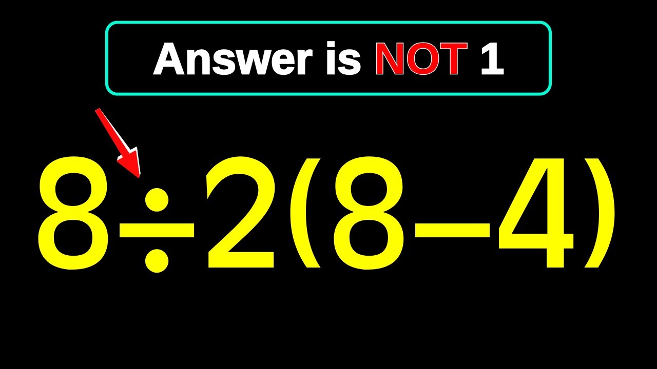 8÷2(8-4) =❓ 🧩This Math Problem Tricks Everyone!