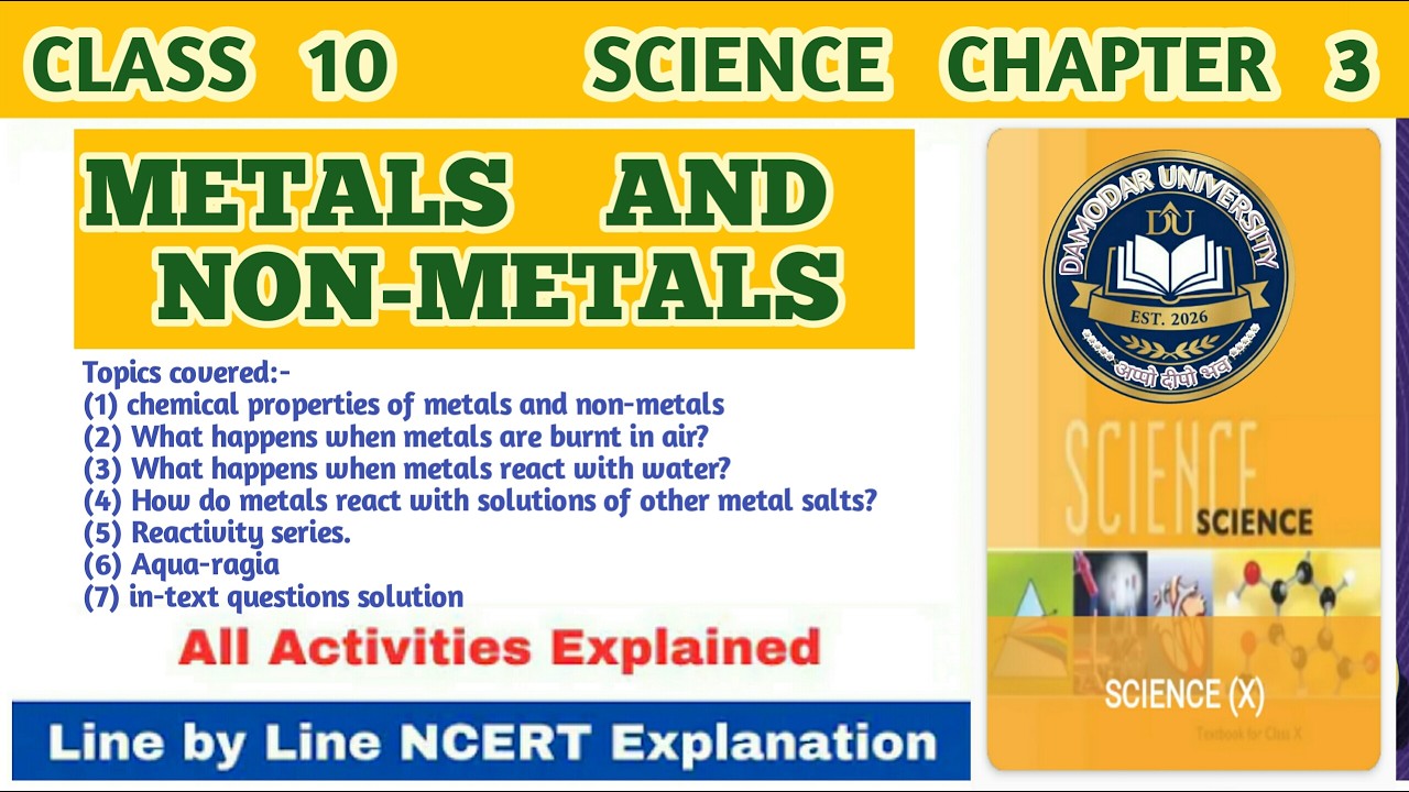 chemical properties of metals and non-metals -class 10 science chapter-3 metals and non-metals