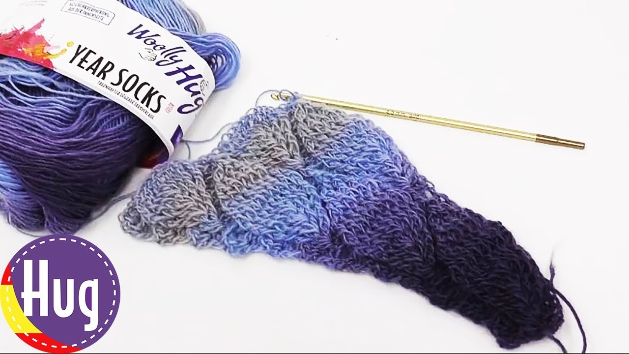 Chal Catch a Smile SENCILLO tejido en crochet parte 1 con Woolly Hugs