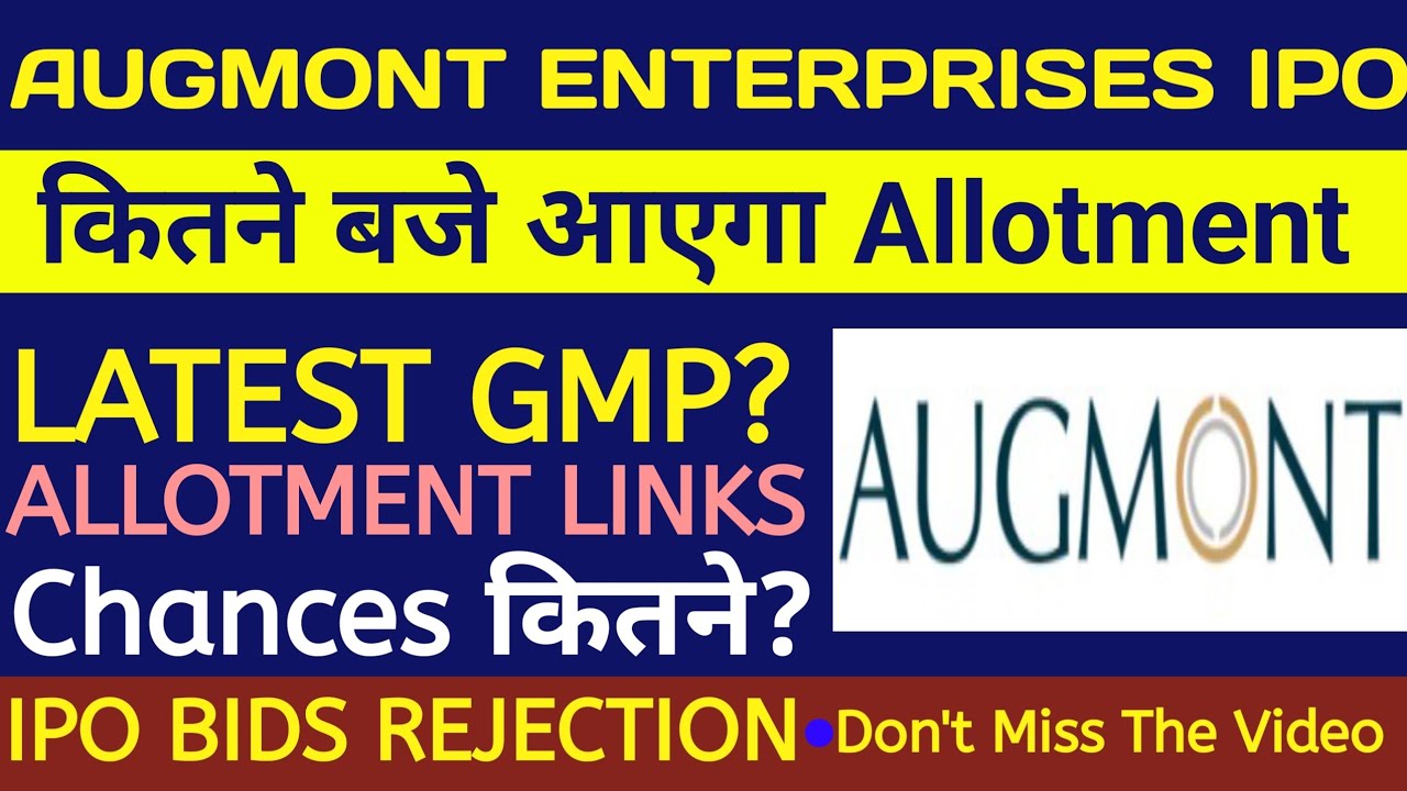 Augmont Enterprises IPO Allotment🔴Augmont Enterprises IPO🔴Augmont Enterprises IPO Review🔴Augmont IPO
