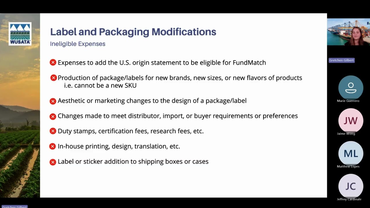 2025 FundMatch Tutorial - Label & Packaging Modifications
