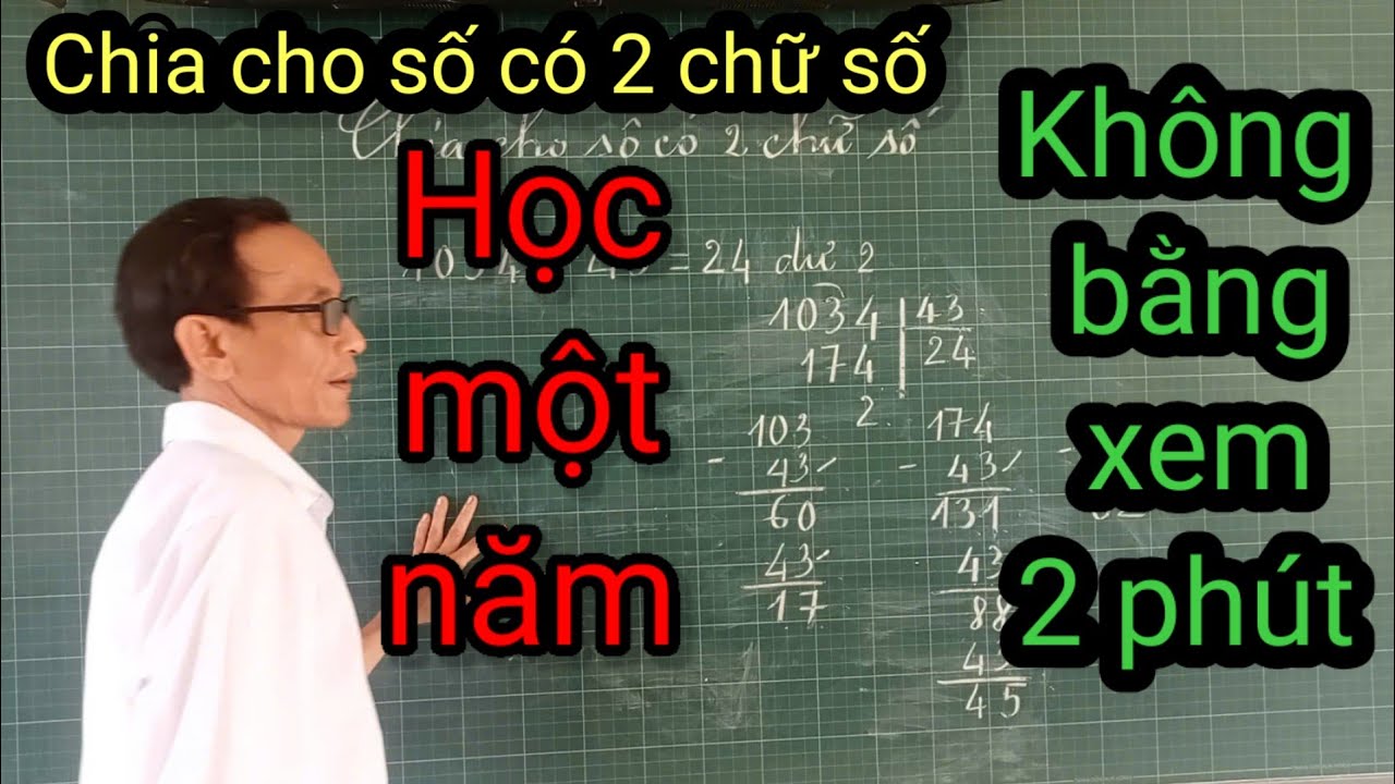 Chia số có 2 chữ số, không thuộc bảng chia,  cũng làm được.