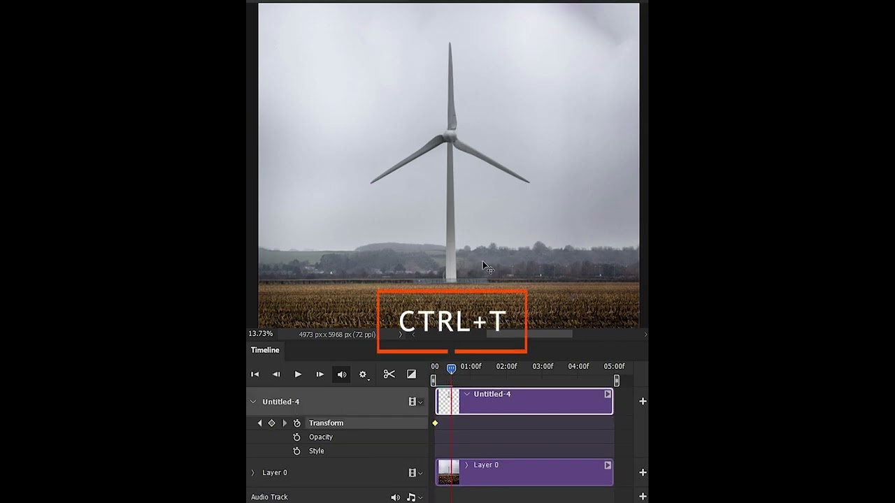 Rotation animation in photoshop