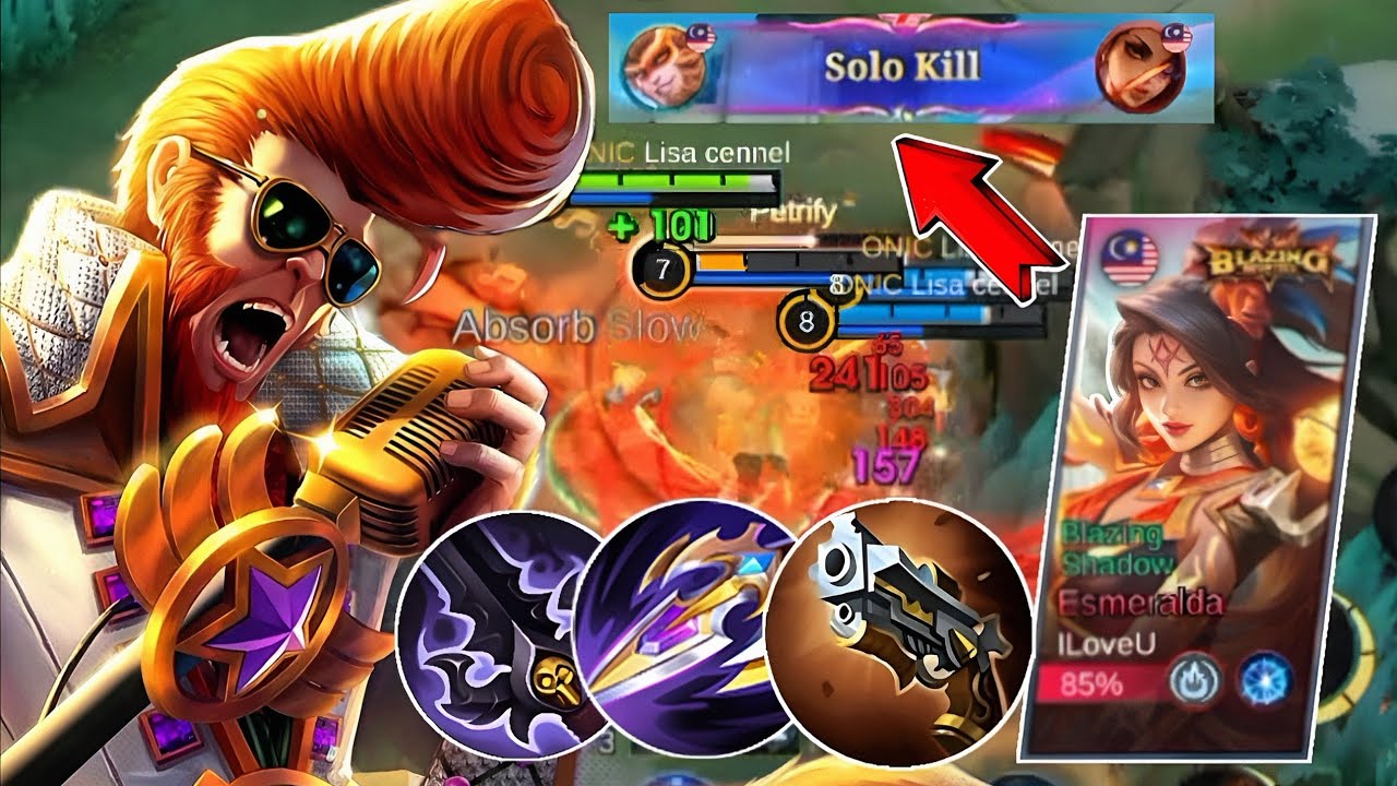 BEGINI CARA MUDAH LAWAN ESMERALDA DI EXP LANE❗BUILD TERSAKIT SUN | GAMEPLAY SUN TERBARU | MLBB