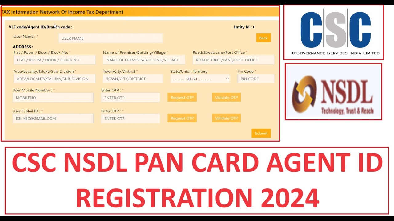 CSC NSDL PAN CARD AGENT ID REGISTRATION 2024 #csc #cscvle #cscupdate #cscnews #cscin #nsdlpancard
