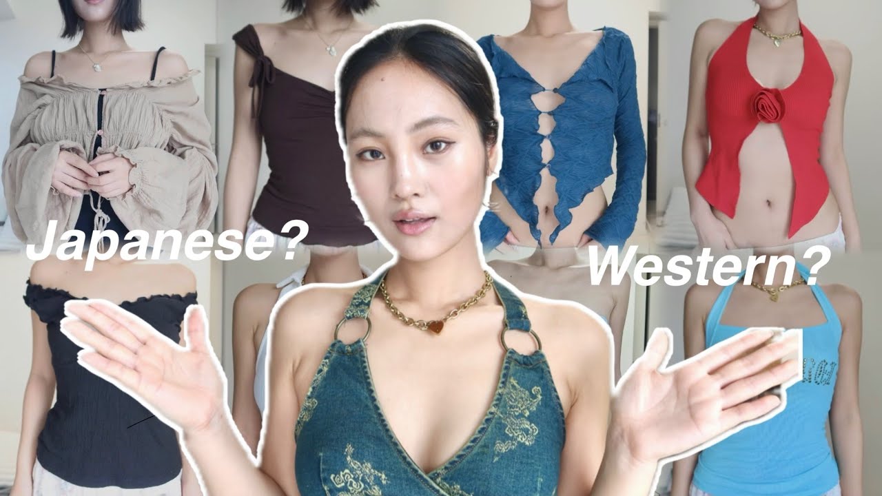 I Tried Japanese vs Western Summer Tops 🌸 Which One Looks Better? Try-on Thrifting Haul Gen Z 2025