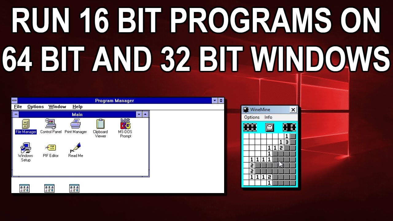 Run 16 BIT Applications and Games on a Windows 10 64 bit Computer in 2019