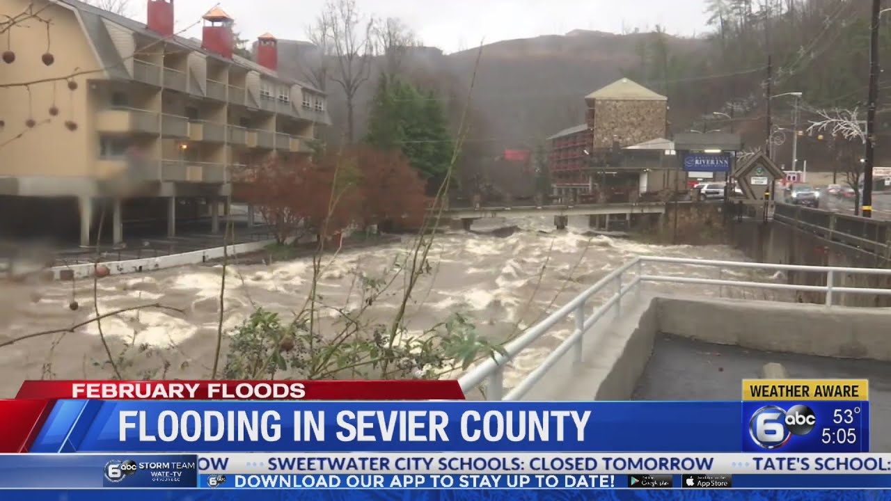 Little Pigeon River roaring throughout Sevier County