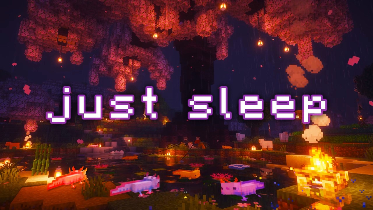 problems won't find you here... (minecraft music w/ rain, fire)