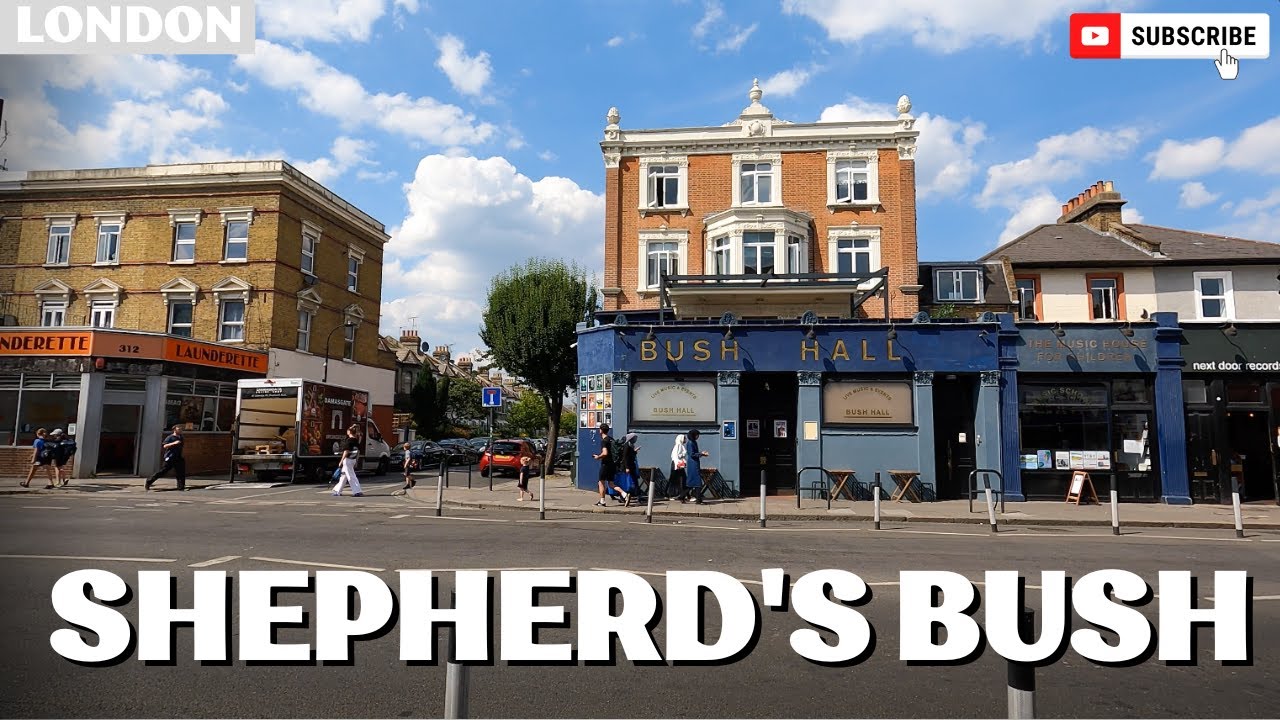 London England 🏴󠁧󠁢󠁥󠁮󠁧󠁿 | SHEPHERD'S BUSH | 4K 60fps Virtual Walking Tour June 2023