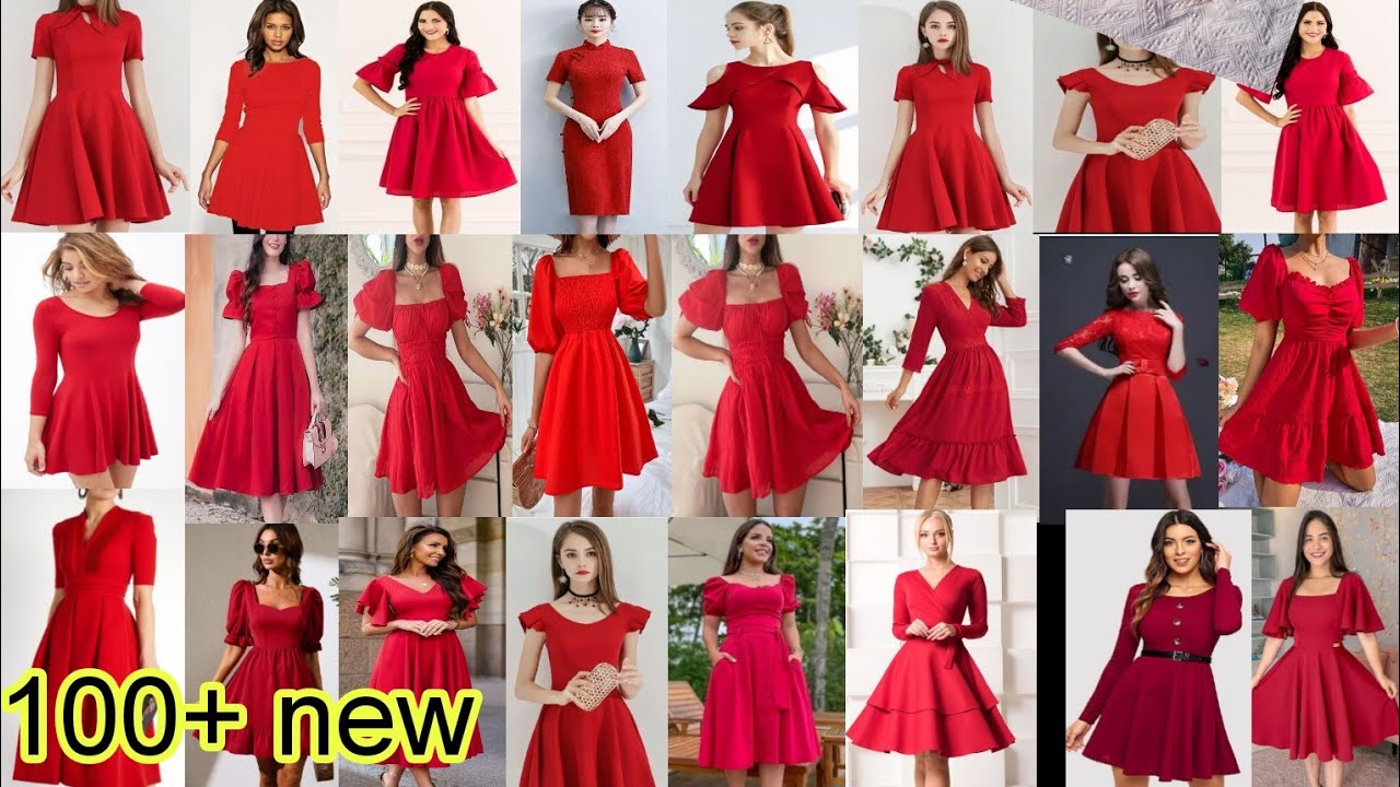 For red girls and women| red colour frock design 2023| red colour casual frock design.