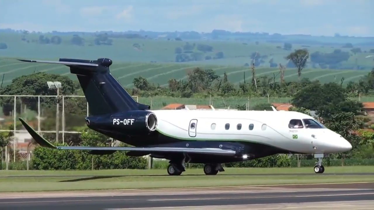 31.01.2026 pouso e decolagem Jato Embraer praetor 500...