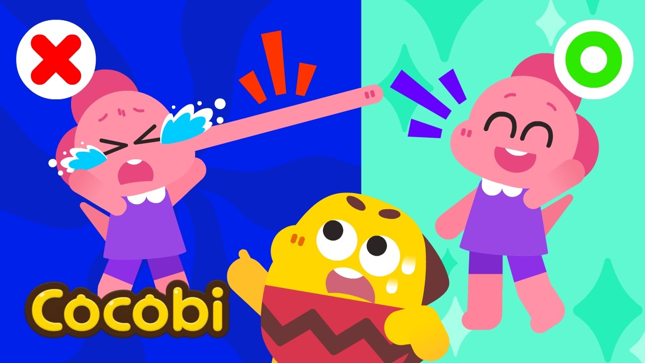 Oh não! Meu nariz Cresceu porque eu menti!🤥💦 | Canções para Crianças | Cocobi