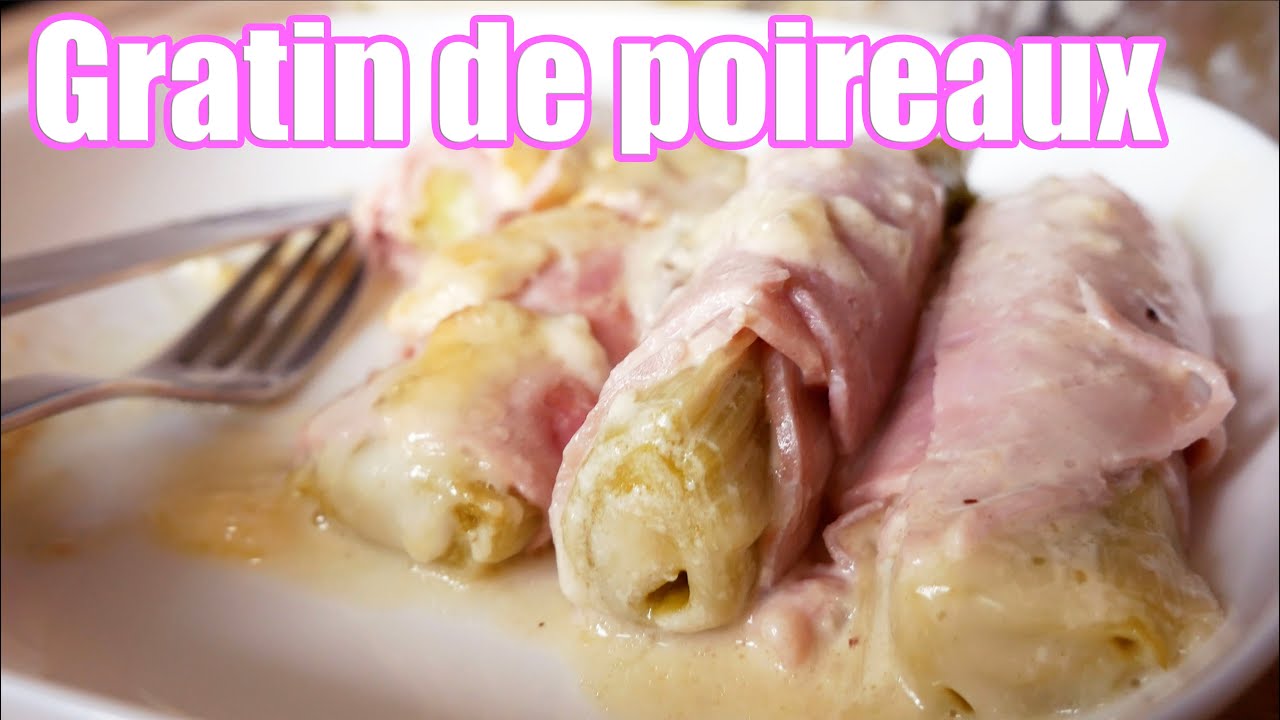 Gratin de poireaux au jambon