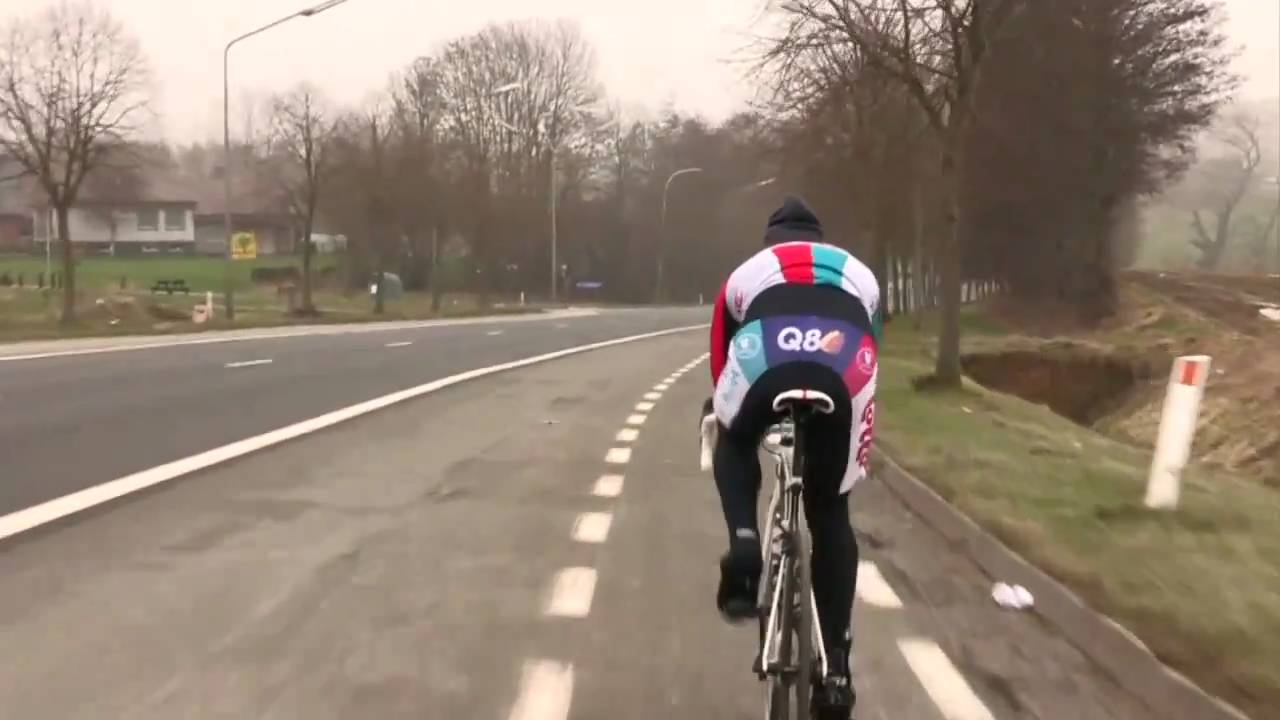Philippe Gilbert in training for the Tour of Flanders