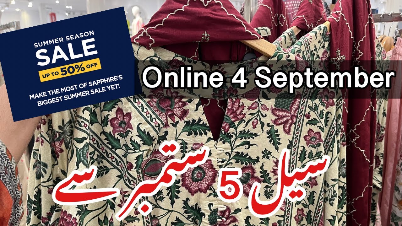 Flat 50% OFF Sapphire Sale Today Summer Collection 2024