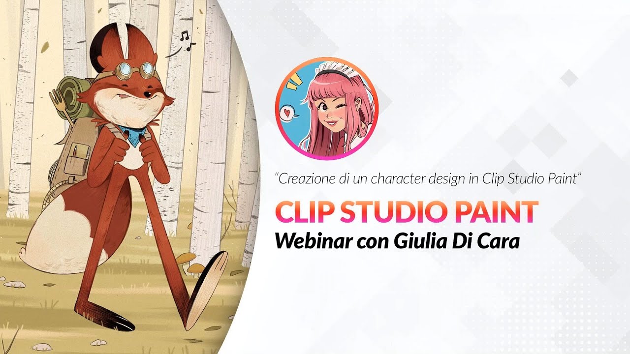 Creazione di un character design in Clip Studio Paint con Giulia Di Cara (Italian)
