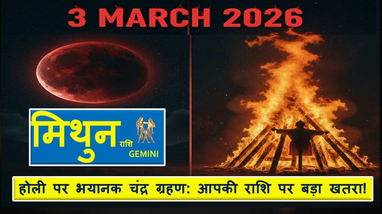 मिथुन राशि: होली पर महा-ग्रहण का साया! 😱 जानें क्या होगा आपके साथ | Gemini Horoscope 2026