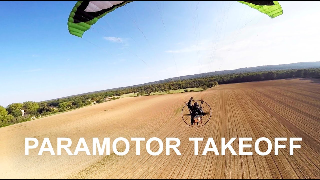 Paramotor take off - Chase cam