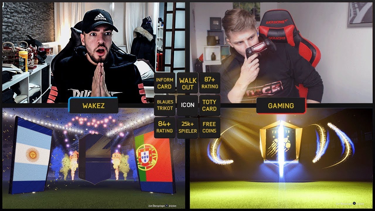 WALKOUTS im TOTY Fifa Bingo + 100K Packs! 💎🤑😍 FIFA 18 Wakez vs FifaGaming 😱