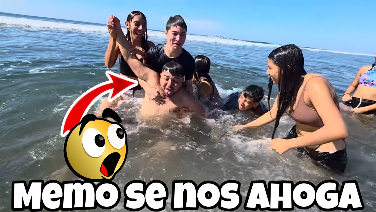 Miren Que Gran arrastrada Le dio el Mar A Memo😱Casi Se Nos Ahoga 