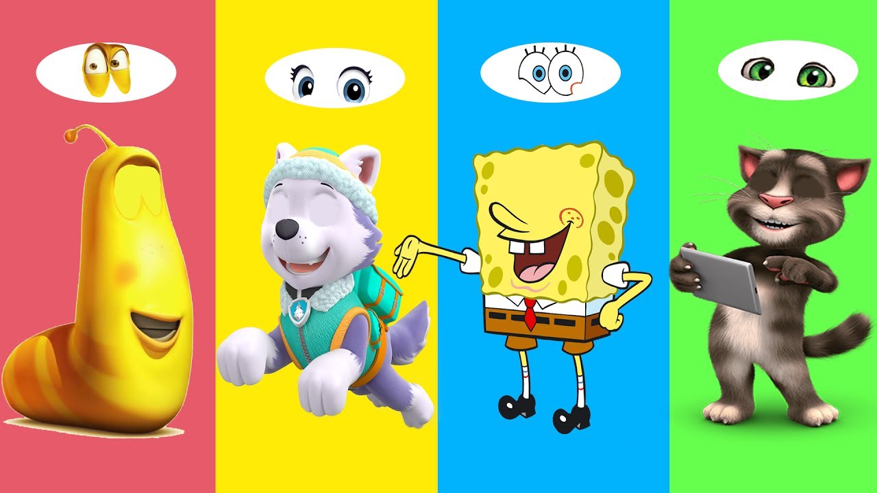 Wrong Eyes Larva Paw Patrol Spongebob Talking Tom - Finger Familiy Nursery Rhymes For Kids