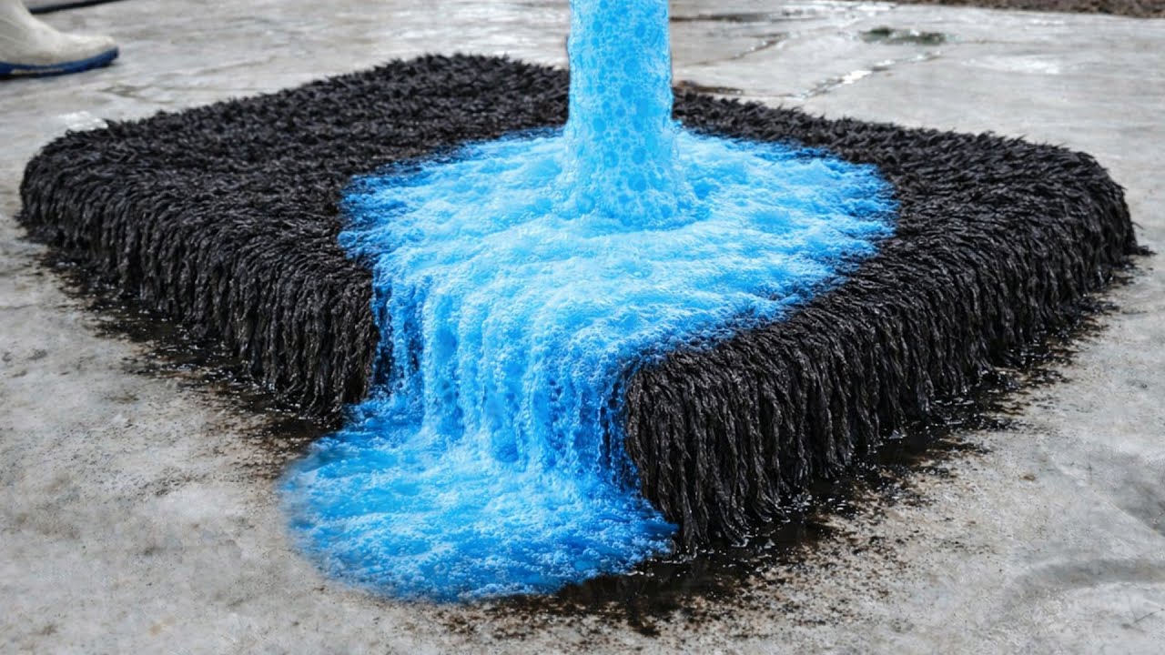 Shaggy Rug Cleaning Gone Insane | Thick Dirt Removal ASMR